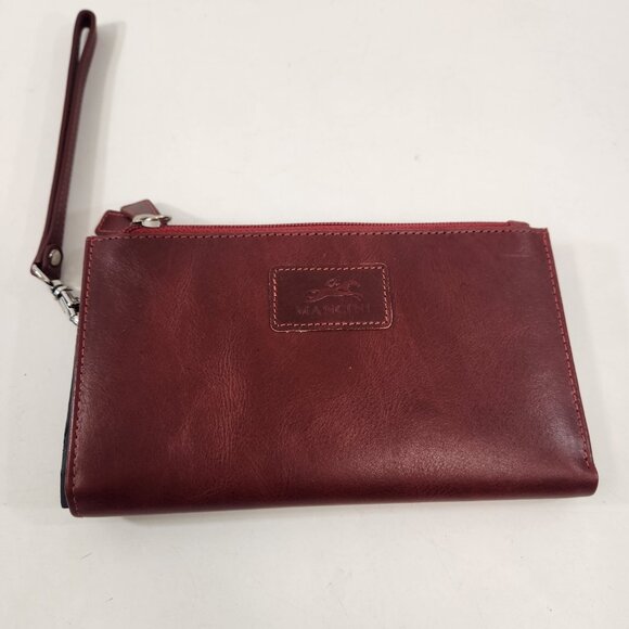 Mancini Casablanca Red Leather RFID Wallet NEW w/ Box - Picture 2 of 15